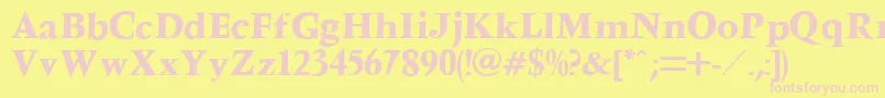 VenturaBold Font – Pink Fonts on Yellow Background
