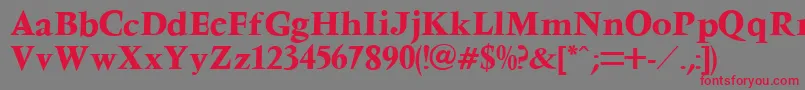 VenturaBold Font – Red Fonts on Gray Background