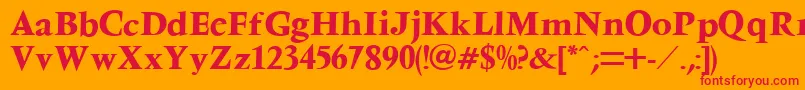Шрифт VenturaBold – красные шрифты на оранжевом фоне