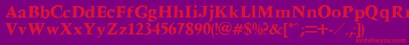 VenturaBold Font – Red Fonts on Purple Background