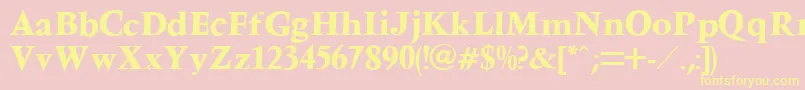 VenturaBold Font – Yellow Fonts on Pink Background