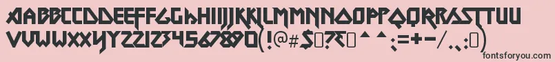 MetallordRegular Font – Black Fonts on Pink Background