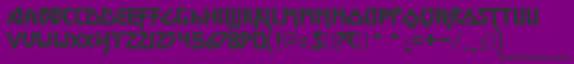 MetallordRegular Font – Black Fonts on Purple Background