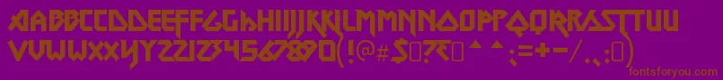 MetallordRegular Font – Brown Fonts on Purple Background