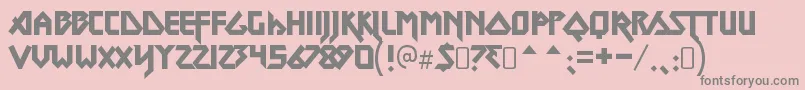 MetallordRegular Font – Gray Fonts on Pink Background