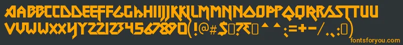 fuente MetallordRegular – Fuentes Naranjas Sobre Fondo Negro