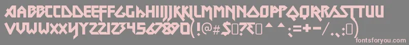 MetallordRegular Font – Pink Fonts on Gray Background