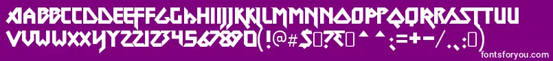 MetallordRegular Font – White Fonts on Purple Background