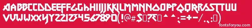 MetallordRegular Font – White Fonts on Red Background