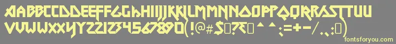 MetallordRegular Font – Yellow Fonts on Gray Background