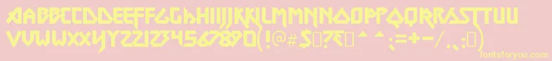MetallordRegular Font – Yellow Fonts on Pink Background