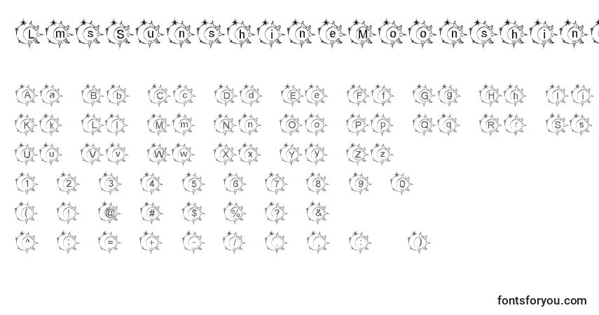 Schriftart LmsSunshineMoonshine – Alphabet, Zahlen, spezielle Symbole