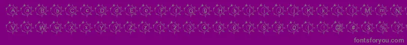 fuente LmsSunshineMoonshine – Fuentes Grises Sobre Fondo Morado
