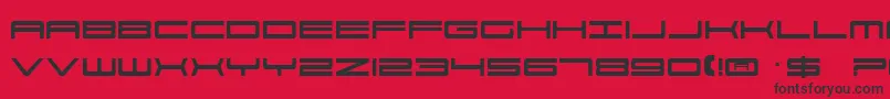 Ft33 Font – Black Fonts on Red Background