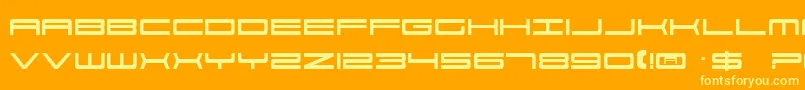 Ft33 Font – Yellow Fonts on Orange Background