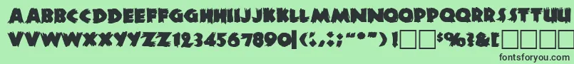 Zombie Font – Black Fonts on Green Background