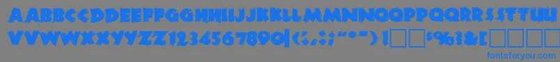 Zombie Font – Blue Fonts on Gray Background