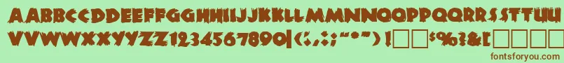 Zombie Font – Brown Fonts on Green Background