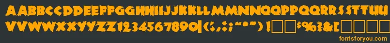 Zombie Font – Orange Fonts on Black Background