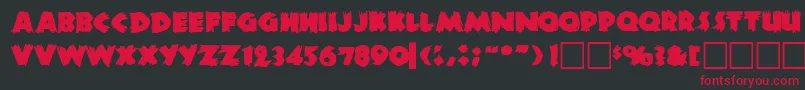 Zombie Font – Red Fonts on Black Background