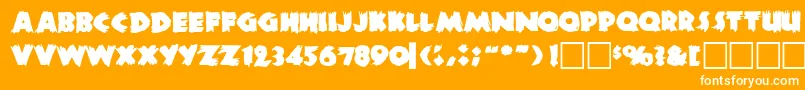 Zombie Font – White Fonts on Orange Background