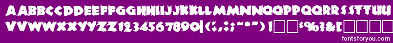 Zombie Font – White Fonts on Purple Background