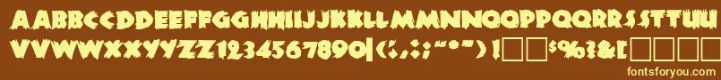 Zombie Font – Yellow Fonts on Brown Background