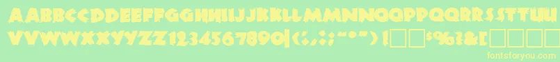 Zombie Font – Yellow Fonts on Green Background