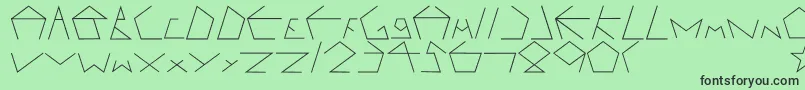 Pentagron Font – Black Fonts on Green Background