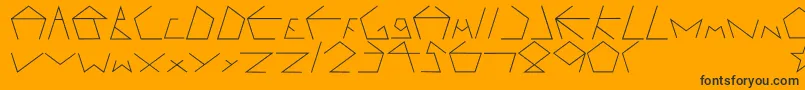 Pentagron Font – Black Fonts on Orange Background