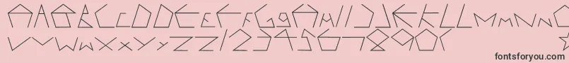 Pentagron Font – Black Fonts on Pink Background