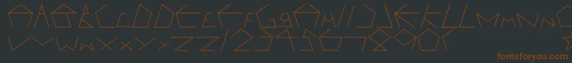 Pentagron Font – Brown Fonts on Black Background