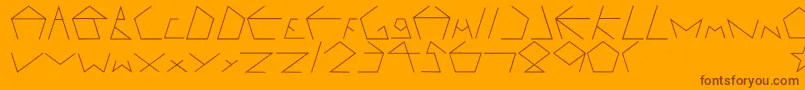 Pentagron Font – Brown Fonts on Orange Background