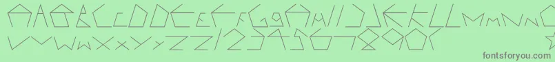 Pentagron Font – Gray Fonts on Green Background