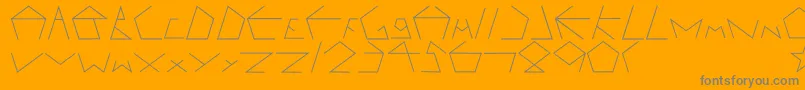 Pentagron Font – Gray Fonts on Orange Background