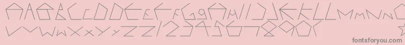 Pentagron Font – Gray Fonts on Pink Background