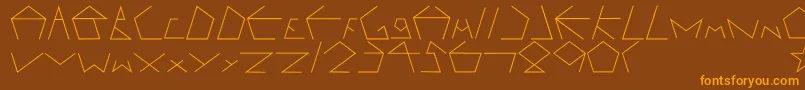 Pentagron Font – Orange Fonts on Brown Background