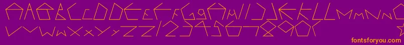 Pentagron Font – Orange Fonts on Purple Background