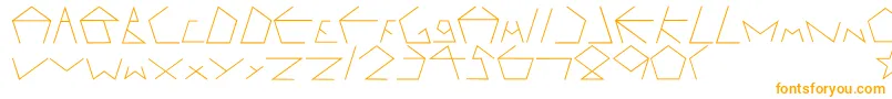 Pentagron Font – Orange Fonts on White Background