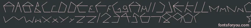 Pentagron Font – Pink Fonts on Black Background