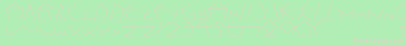 Pentagron Font – Pink Fonts on Green Background