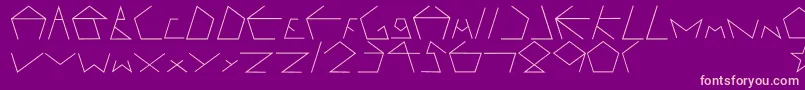 Pentagron Font – Pink Fonts on Purple Background