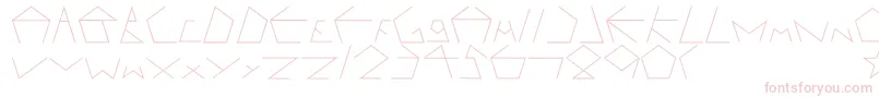 Pentagron Font – Pink Fonts on White Background