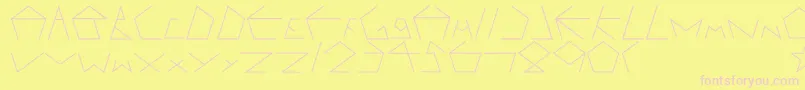 Pentagron Font – Pink Fonts on Yellow Background