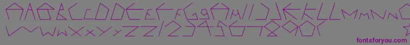 Pentagron Font – Purple Fonts on Gray Background