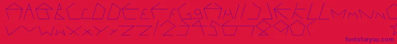 Pentagron Font – Purple Fonts on Red Background