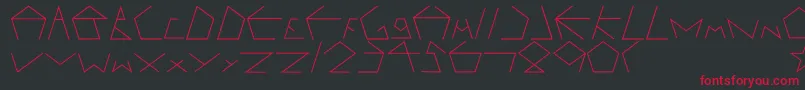 Pentagron Font – Red Fonts on Black Background