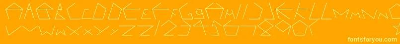 Pentagron Font – Yellow Fonts on Orange Background