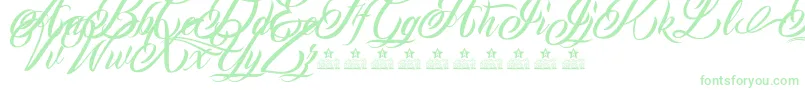 MonCherryPersonalUse Font – Green Fonts on White Background