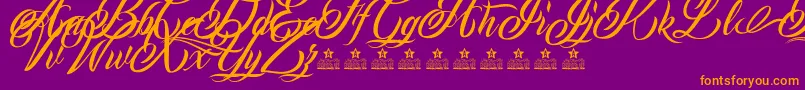 fuente MonCherryPersonalUse – Fuentes Naranjas Sobre Fondo Morado